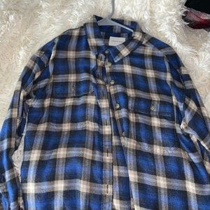 plaid button up never worn size 00-2 (xs-m) women